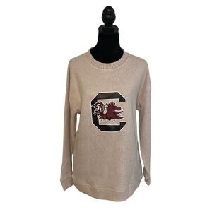 Chicka-d  USC Gamecocks Women's Sweater Small Garnet White Long Sleeve NWT